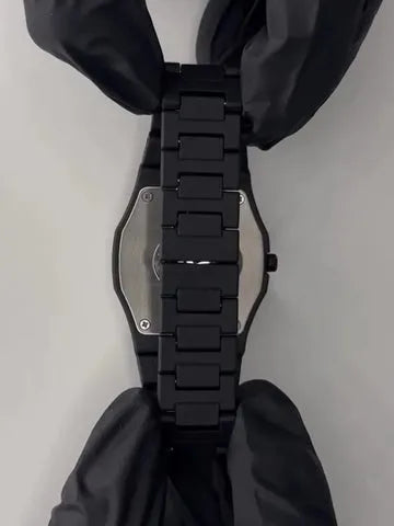 Aura 2025 Arabic Dial Men's Watch – Black Modern Design, Waterproof, Carbon fiber , Quartz Movement.